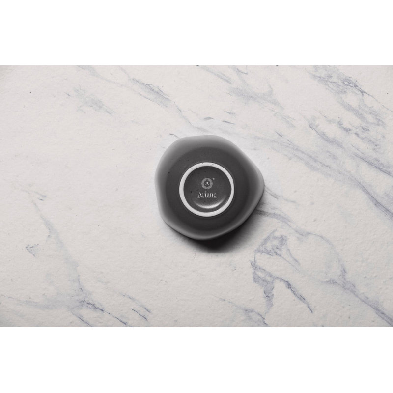 Bol en porcelaine non empilable, forme inégale 3,75 po, Gris anthracite