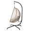 Chaise suspendue avec support - conception rustique, cordes brunes, coussin, idéal pour les séances de lecture en plein air, support de 78,23 po de hauteur, structure en fer beige, petits espaces