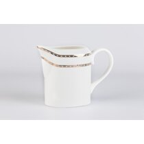 White Gravy Boat with Gold Rim, Sauce Boat Creamer Jar with Handle, Coffee  Creamer Pitcher 400ml High Temperature Firing