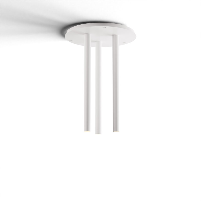 3 - Light LED Cluster Pendant, Matte White