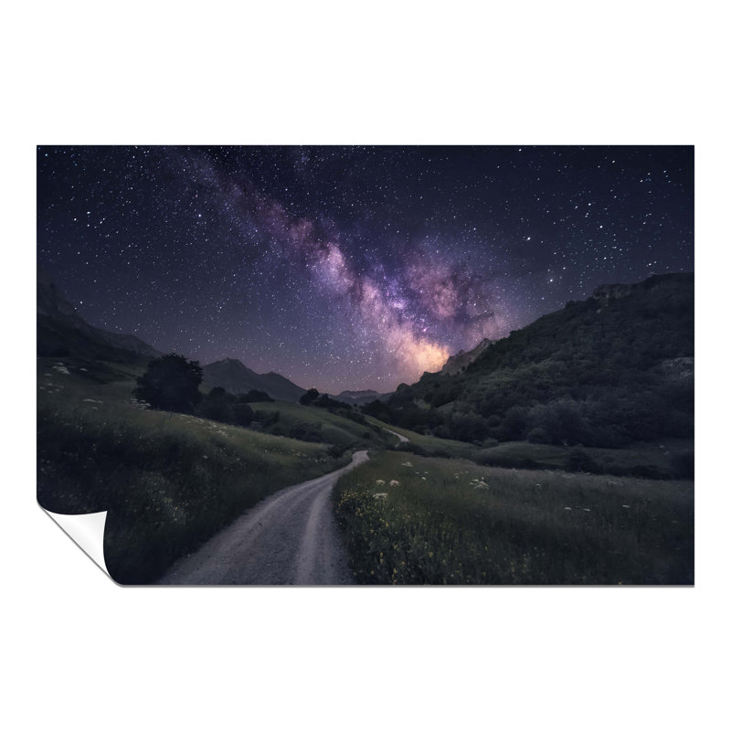 Dark Blue Night Sky Path To The Stars - No Frame Print, 31cm H x 20cm W