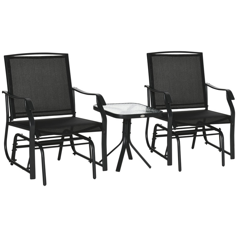 Chaise berçante d'extérieur en métal