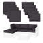 Ensemble de coussins de patio modulaire pour 3 sièges Wynee 9Pcs-397577410