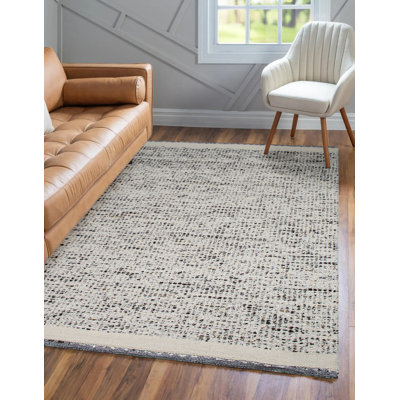 Tapis performance noué à la main Darcy - ivoire / gris anthracite - 10 pi x 14 pi