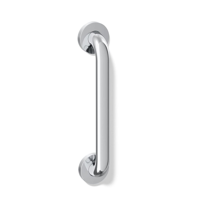 Barre d'appui contemporaine, L 12 po, Acier inoxydable poli