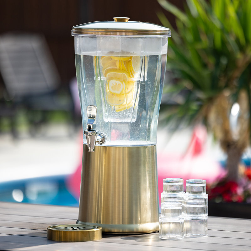 Acier inoxydable avec infuseur 3 gallons, Doré vieilli