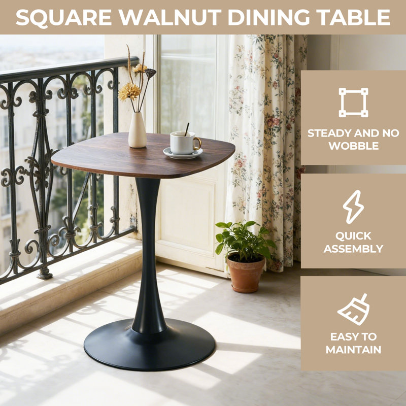 23.62 INCH DINING TABLE walnut