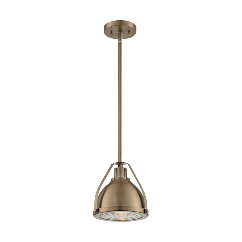 Ebru 1 - Light Unique/Statement Pendant, Burnished Brass, 9.13" H x 8.75" W x 8.75" D