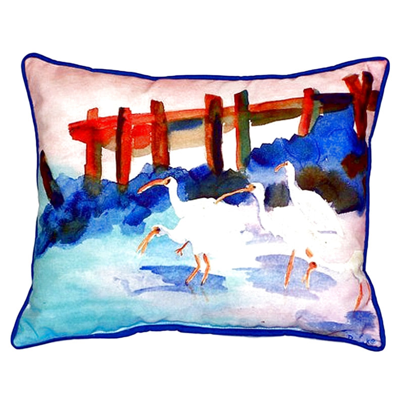 Coussin Ibises, 11 po x 14 po