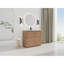 Meuble-lavabo autoportant de 40 po avec lavabo en céramique blanche et porte à fermeture douce 2 po, emballage KD, contreplaqué