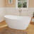 Fslefay 55'' Freestanding Bathtub Solid Surface Deep Soaking Tubs