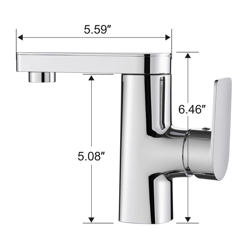 Single Hole Bathroom Faucet with Drain Assembly, Chrome