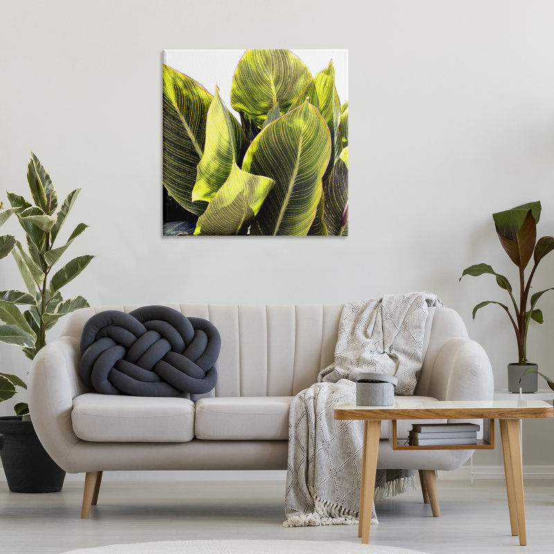 «Bright Bright Tropical Leaves» par Emily Navas, H 30 po x l 30 po