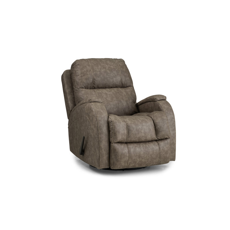 Ileia Swivel Glider Recliner, 100 % polyester brun clair
