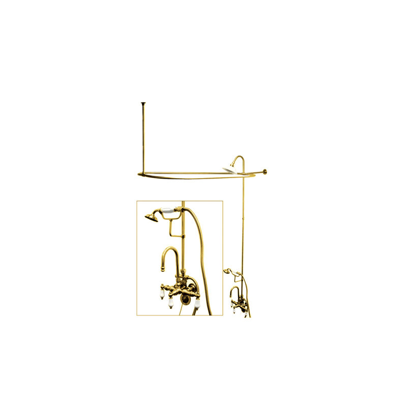 Vintage Volume Complete Shower System with Rough-in Valve, Satin Nickel