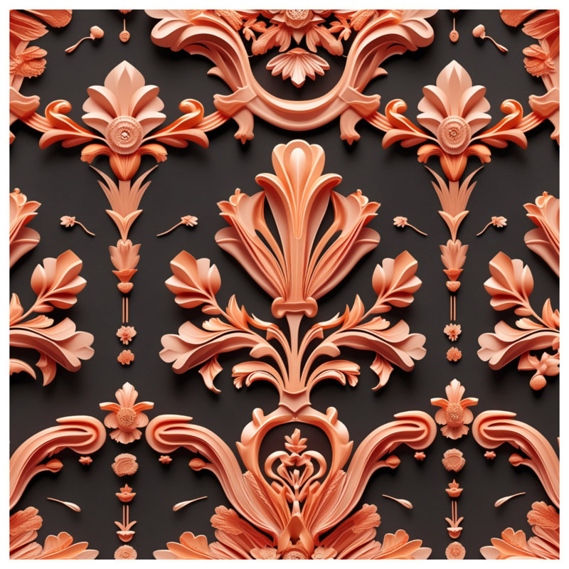 Couvertures ornées à motif floral, L 50 po x H 60 po
