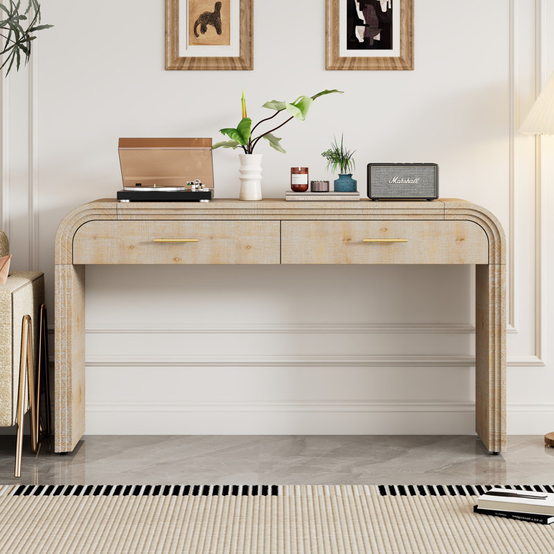 59.03" Console Table, Natural Wood Wash