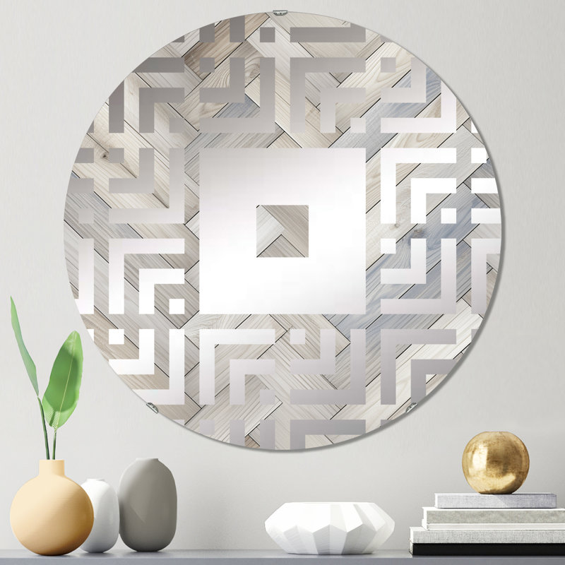 Nordic Elegance - Miroir mural carré, 23,6 po x 23,6 po