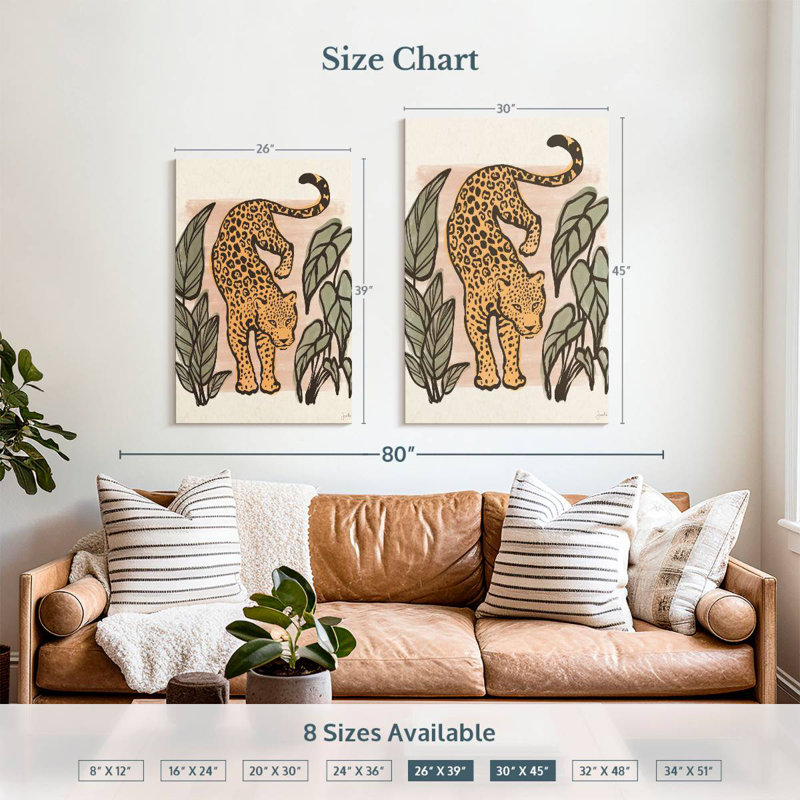 Brampt Jungle Cats I, 39" H x 26" W