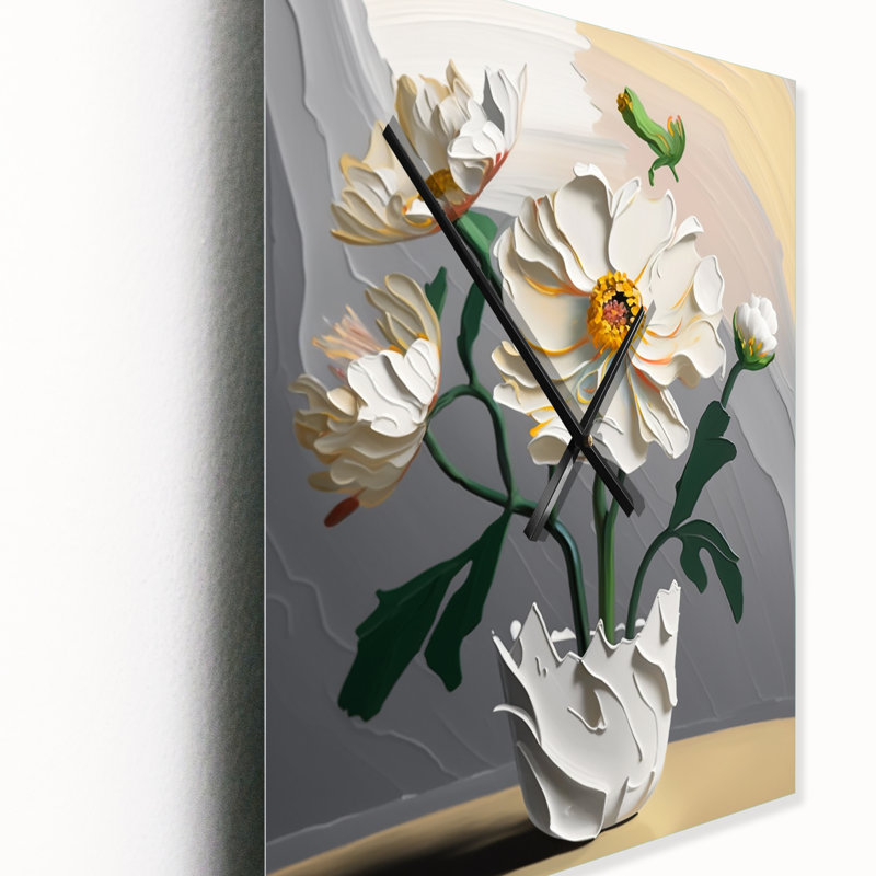 Jeleesa - Horloges murales florales, Grand