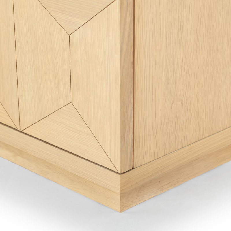 Deziree Wood 2 Drawer Nightstand, Natural