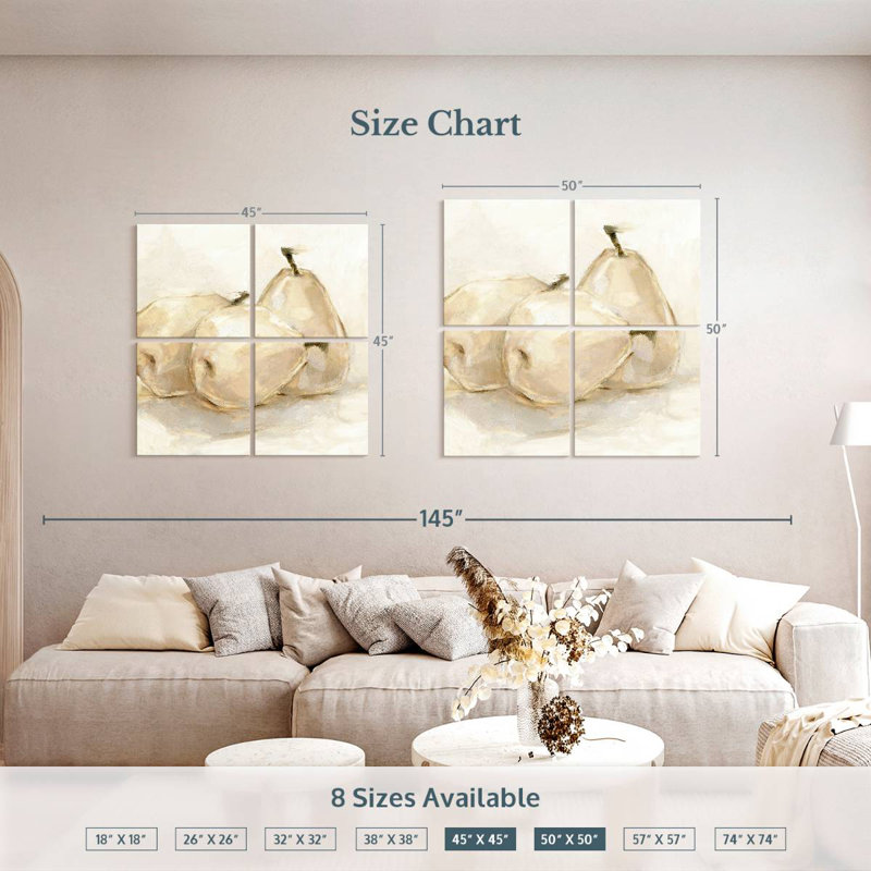 Yarlin White Pear Study II, 45'' H x 45'' W