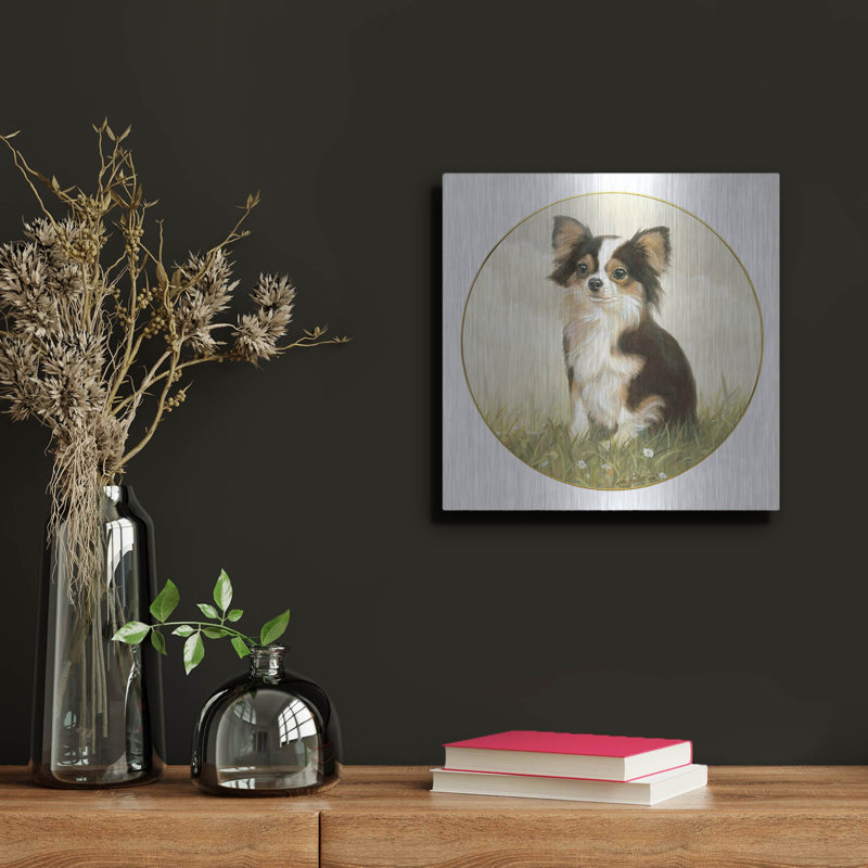 "Chihuahua Sentadito" par John Silver, H 12 po x l 12 po