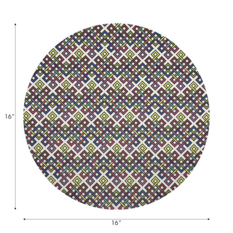 Impressionism Infinity Knot Original Pebble 16" Vinyl Placemat