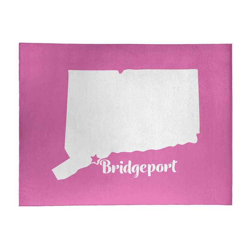 Tapis rose en poly-chenille bridgeport connecticut, Rectangle 4 pi x 6 pi