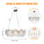 Lustre à 8 lumières à intensité variable