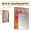 Orange rouge marbré Dreamscape II - miroir décoratif géométrique, miroir mural moderne, impression d'art en métal-1836586747