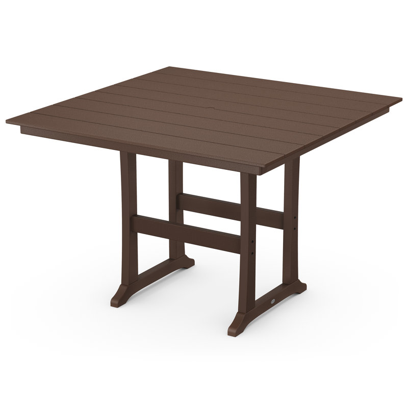 Farmhouse Trestle Dining Table, Dark Brown