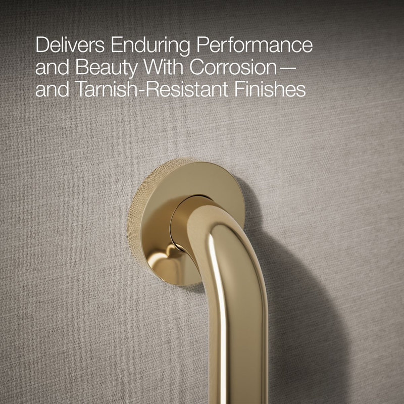 Contemporary Grab Bar, 12"W, Vibrant French Gold