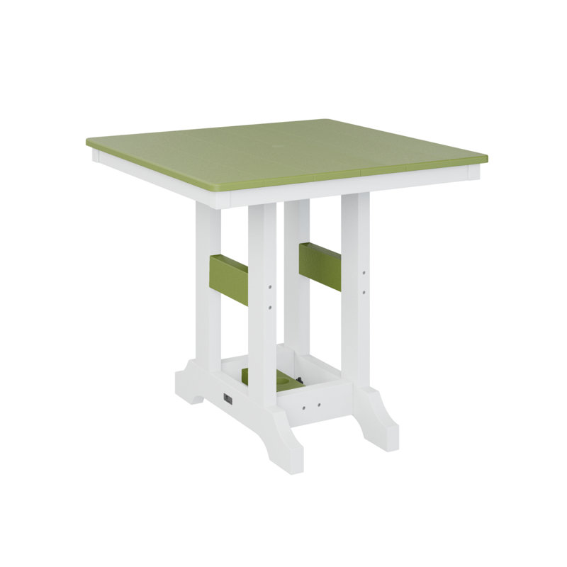 Table de salle à manger à hauteur de comptoir 33 po Berlin, Vert kiwi, H 35,5 po x l 33 po x P 33 po
