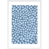 Periwinkle On Blue Grey By Michela Sorrentino - Framed Wall Art