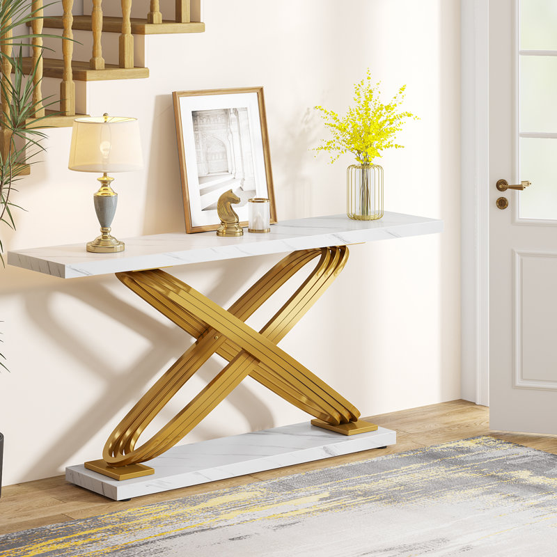 Erlond 55.11'' Console Table, White