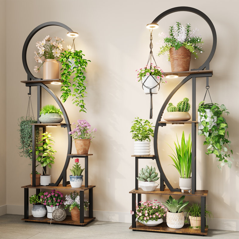 Grand support à plante d'intérieur avec lumière de croissance