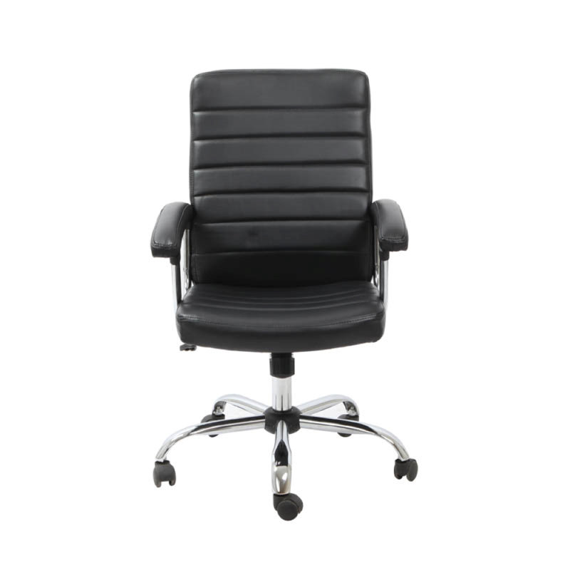 Fauteuil de conférence ergonomique en polyuréthane, noir