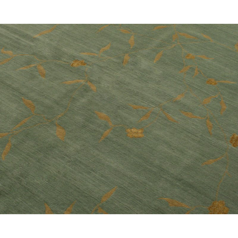 Climbing Floral Area Rug in Blue/Green/Yellow, Rectangle 8' x 10'