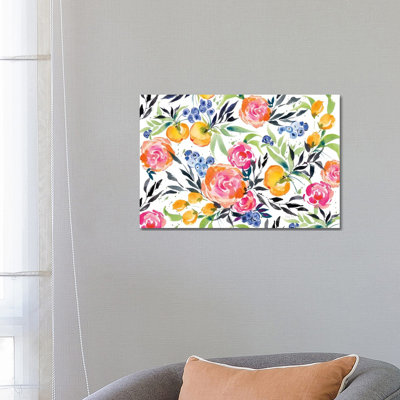 Blueberries Among Us by Kristy Rice - Wrapped Canvas Print