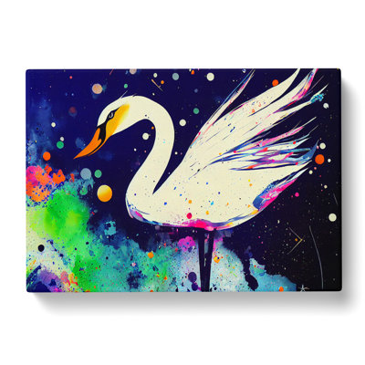Swan Splash Vol.5 Abstract - Wrapped Canvas Print