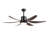 6 PCS ABS Blades  56 Ceiling Fan With Light Kit 3 Color LED Light Source, DC 6 Speed ,Remote Control Ceiling Fan  for Patio Living Room, Bedroom, Office,Indoor.(( Matte Black  )-1848013566-1848013565