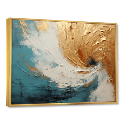 " Gold Turquoise Desert Mirage Spiral "