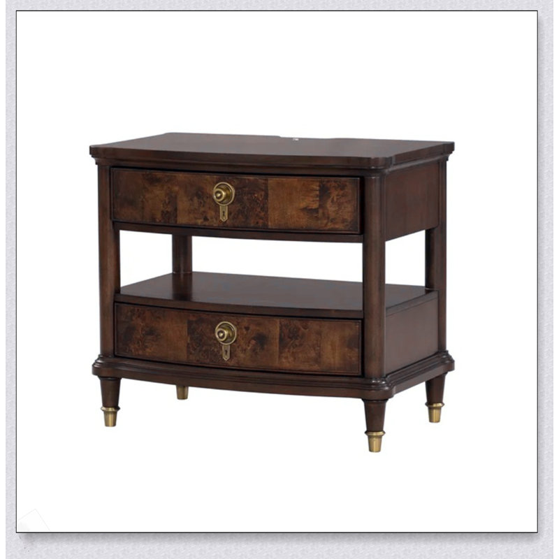 Table de chevet 1pc de style traditionnel