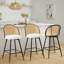 361° Swivel Upholstered Rattan Counter Height Bar Stool-1521301506-1507232250-1493172909