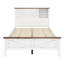 Ensemble de chambre à coucher de ferme 3 pièces avec tête de lit, station de charge, table de chevet et commode-831045986