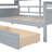 Twin Daybed, Gray - Strong Wood Slat Build, Bedside Storage & Functional Design Daybed In Supported Frame, Shelf Drawers For Utility-355514893-355514892
