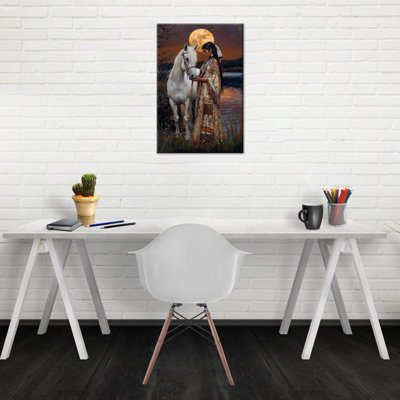 Large Dupuis - Peaceful Canvas Wall Decor for , Wrapped Print Pine Frame