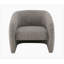 Fauteuil d'appoint en tweed brun et gris Livia