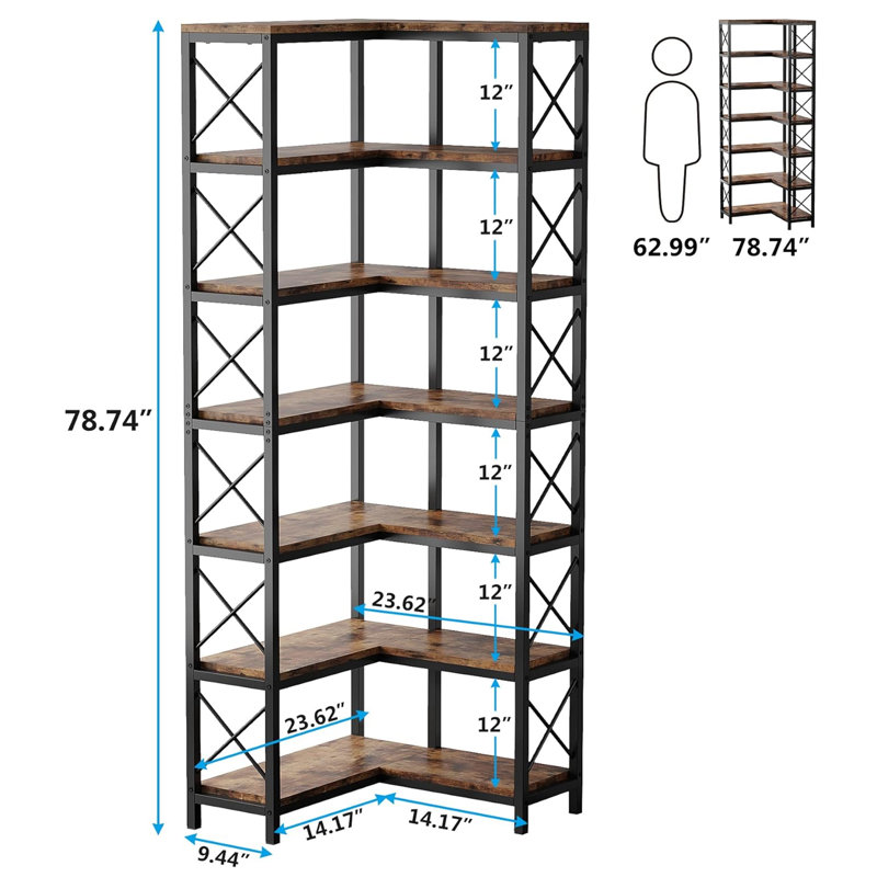 7-Tier Corner Bookcase